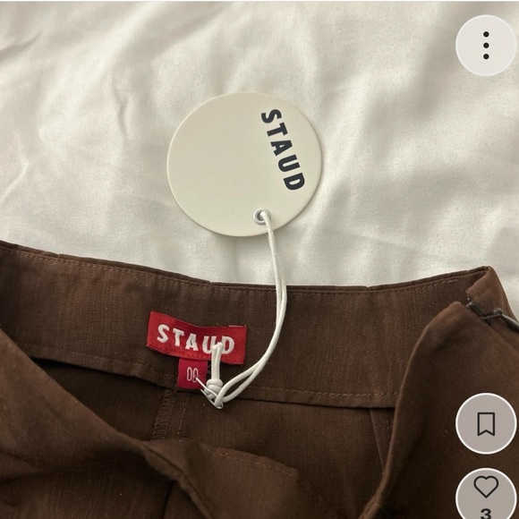 Staud Brown High-Waisted Pants - Picture 5 of 7